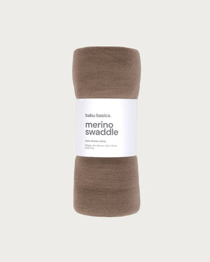Merino Swaddle Wrap | Walnut
