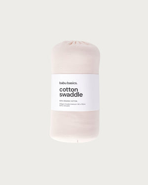Organic Cotton Swaddle Wrap | Petal Contrast