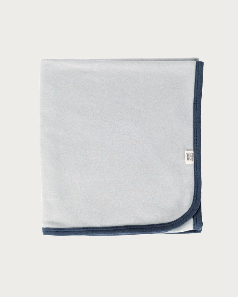Organic Cotton Swaddle Wrap | Sky Contrast