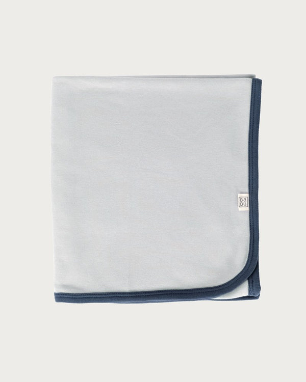 Organic Cotton Swaddle Wrap | Sky Contrast