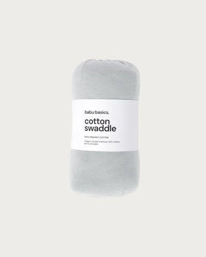 Organic Cotton Swaddle Wrap | Sky Contrast