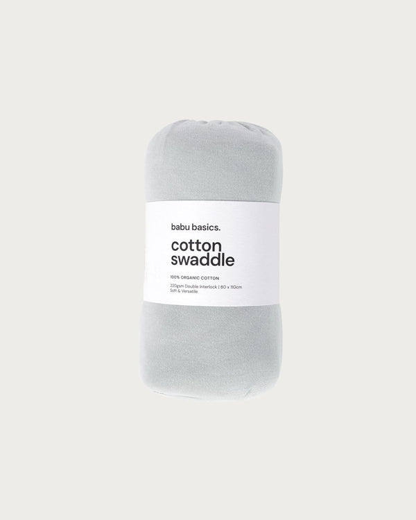 Organic Cotton Swaddle Wrap | Sky Contrast