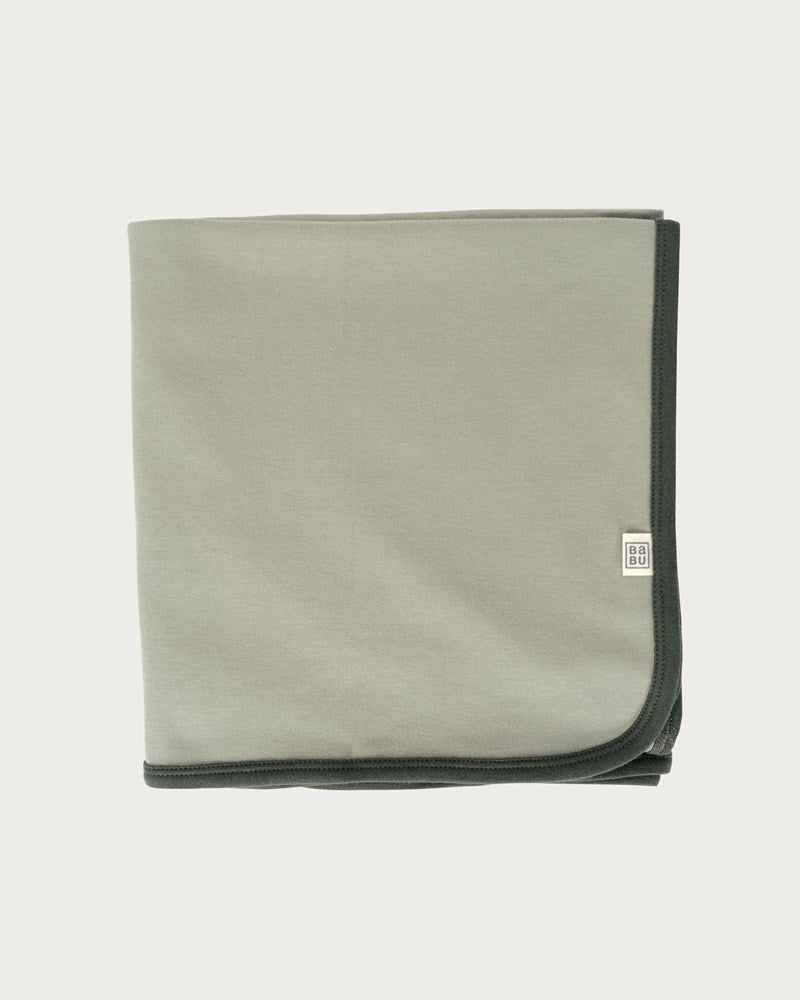Organic Cotton Swaddle Wrap | Sage Contrast