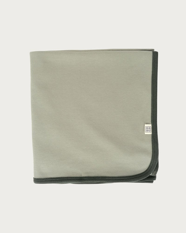 Organic Cotton Swaddle Wrap | Sage Contrast