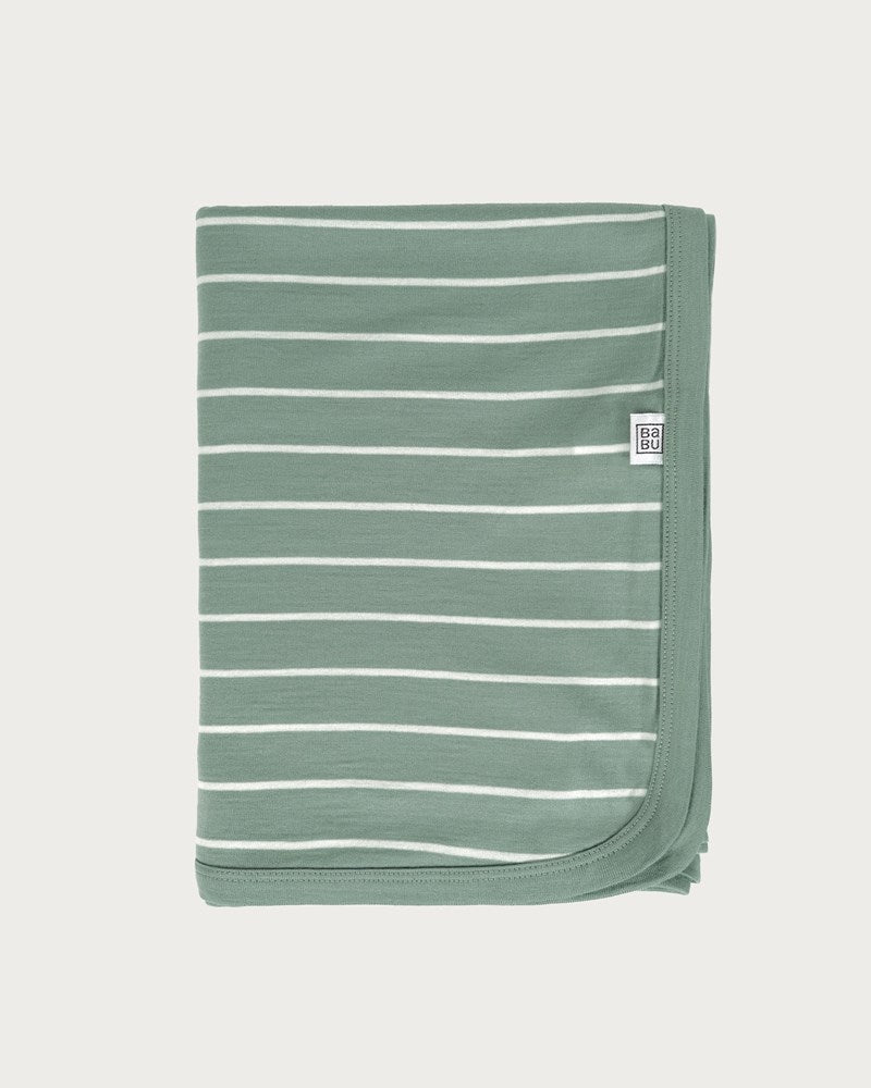 Merino Swaddle Wrap | Sage Stripe