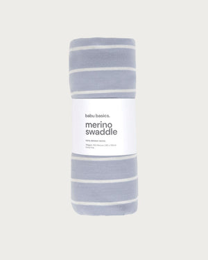 Merino Swaddle Wrap | Periwinkle Stripe