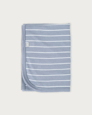 Merino Swaddle Wrap | Periwinkle Stripe
