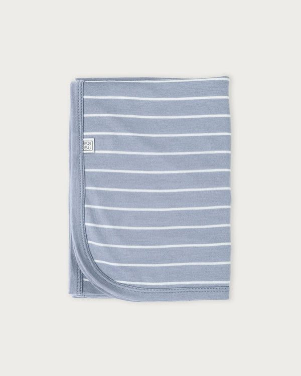 Merino Swaddle Wrap | Periwinkle Stripe