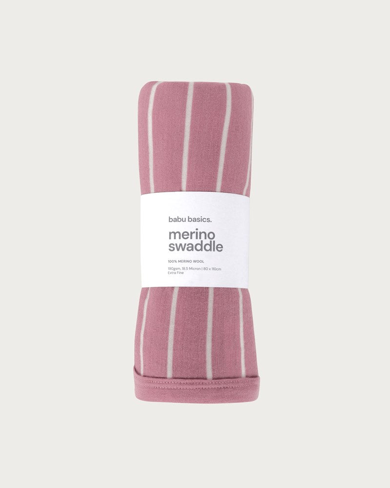 Merino Swaddle Wrap | Blossom Stripe