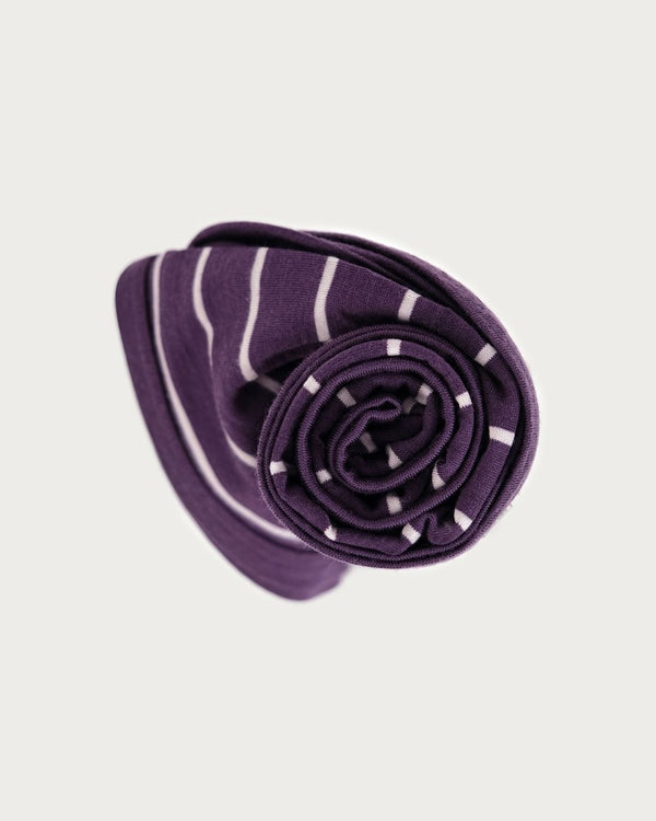Merino Swaddle Wrap | Plum Stripe
