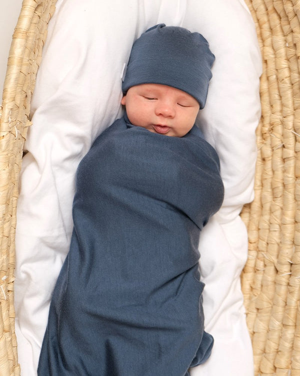 Merino Swaddle Wrap | Denim