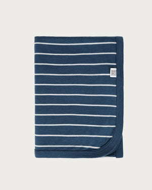 Merino Swaddle Wrap | Denim Stripe