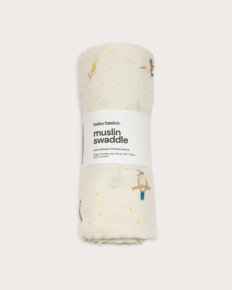Muslin Swaddle Wrap | Kookaburra