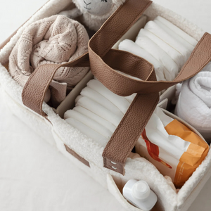 Nappy Caddy |  Large | Snow Tan