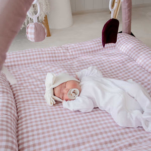 Activity Play Mat | Pink Gingham & Plum