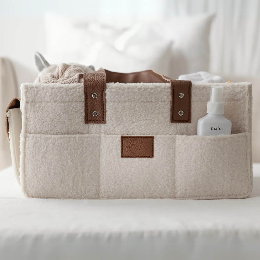 Nappy Caddy |  Large | Snow Tan