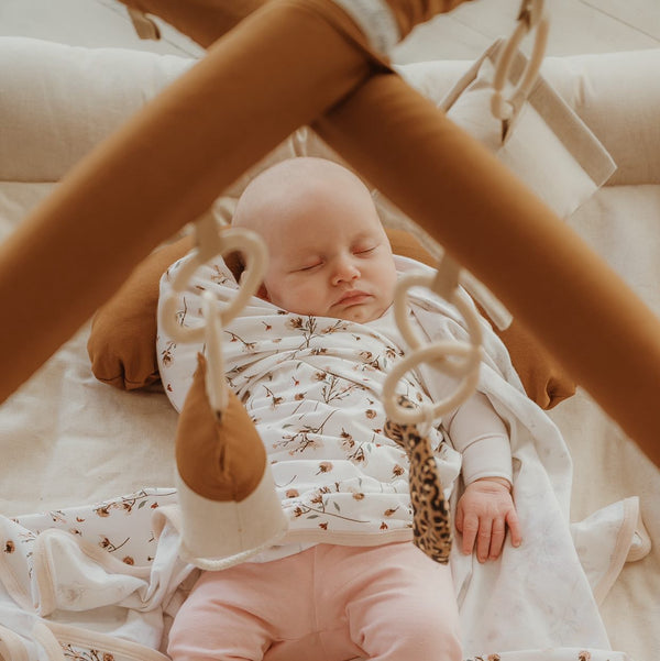 Activity Play Mat | Mustard & Natural Linen
