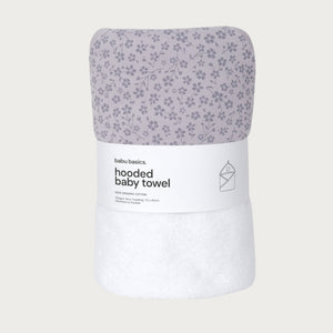Terry Hooded Baby Towel - Ditsy Floral