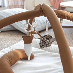 Activity Play Mat | Mustard & Natural Linen