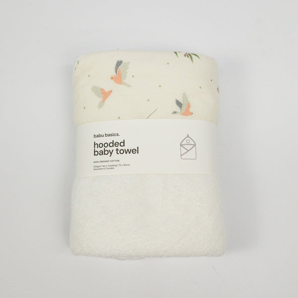 Terry Hooded Baby Towel - Galah