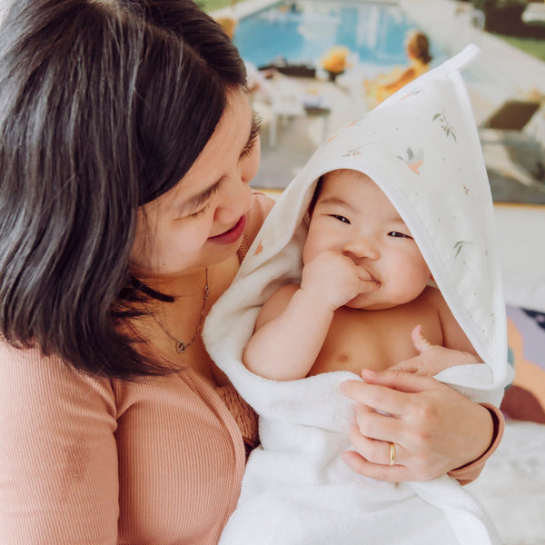 Terry Hooded Baby Towel - Galah