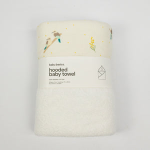 Terry Hooded Baby Towel - Kookaburra
