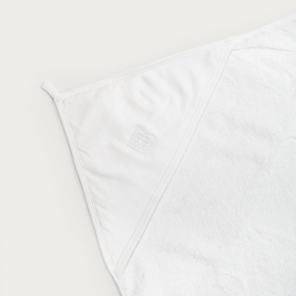 Terry Hooded Baby Towel - White