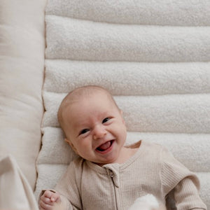 Rattan Play Gym Bundle | White Cloud & Stone Gingham