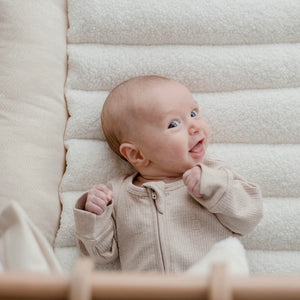 Rattan Play Gym Bundle | White Cloud & Stone Gingham