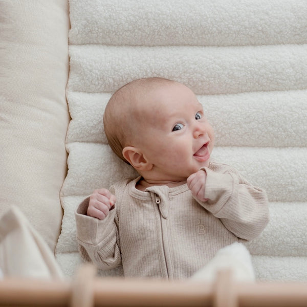 Rattan Play Gym Bundle | White Cloud & Stone Gingham