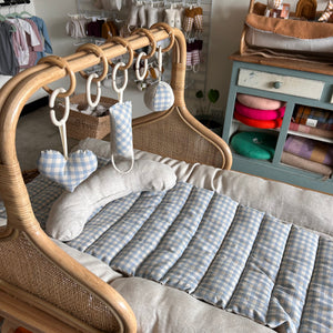 Rattan Play Gym Bundle | Bluebell Gingham + Wool