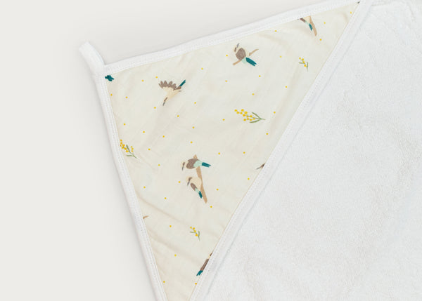 Terry Hooded Baby Towel - Kookaburra