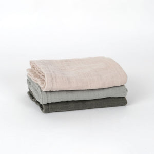 Muslin Wash Cloths (3 Pack) - Moss, Sage & Oat