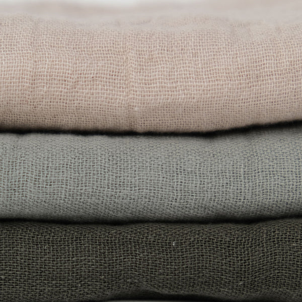 Muslin Wash Cloths (3 Pack) - Moss, Sage & Oat