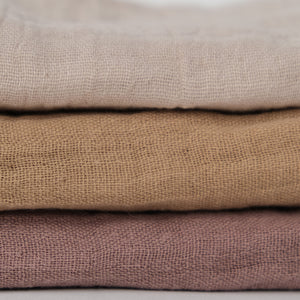 Muslin Wash Cloths (3 Pack) - Marigold, Mocha & Oat