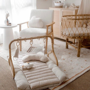 Rattan Play Gym Bundle | Lined Linen