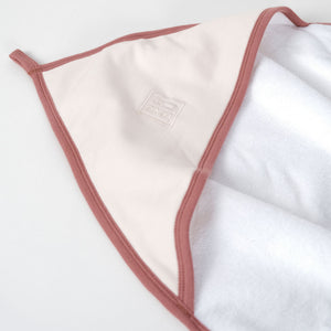 Terry Hooded Baby Towel - Petal Contrast