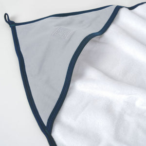 Terry Hooded Baby Towel - Sky Contrast