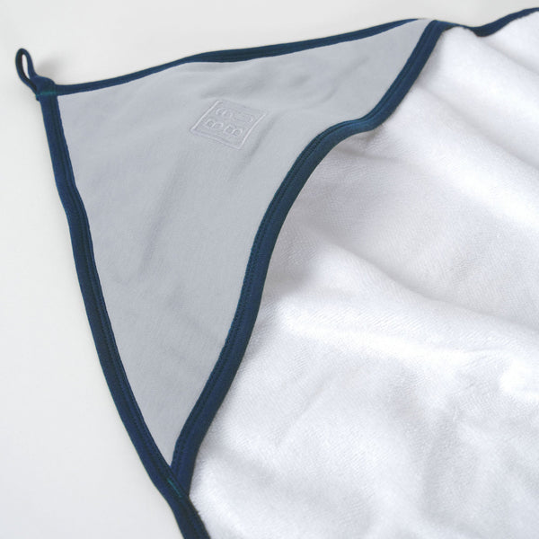 Terry Hooded Baby Towel - Sky Contrast