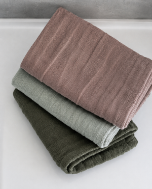 Muslin Wash Cloths (3 Pack) - Moss, Sage & Mocha