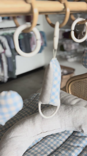 Rattan Play Gym Bundle | Bluebell Gingham + Wool